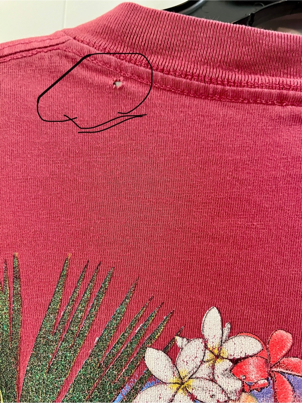 Ron Jon Surf Shop Tropical Parrot VINTAGE 1989! Graphic s/s Tee - Red/multi L - Picture 6 of 8